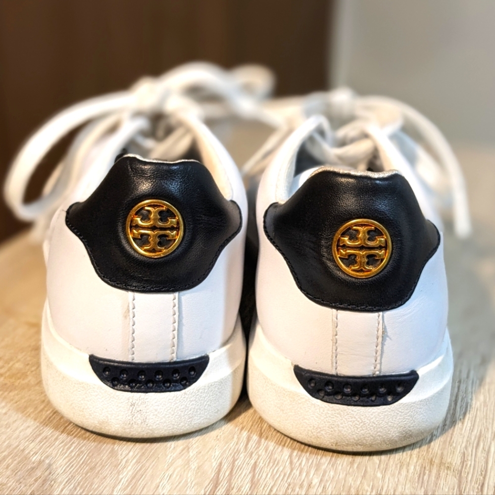 Leather Tory Burch Howell Court Valley Forge Sneakers Woman's Sz. 7.5